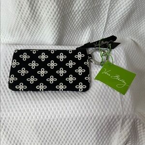 Vera Bradley Black and White Floral Wristlet